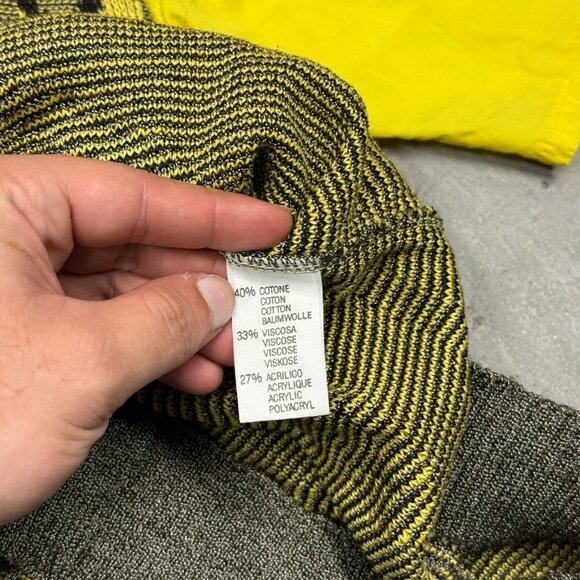 Vintage Creola Knit Polo 1980s Made in Italy Cotton Viscose Short Sleeve Large - Picture 8 of 8